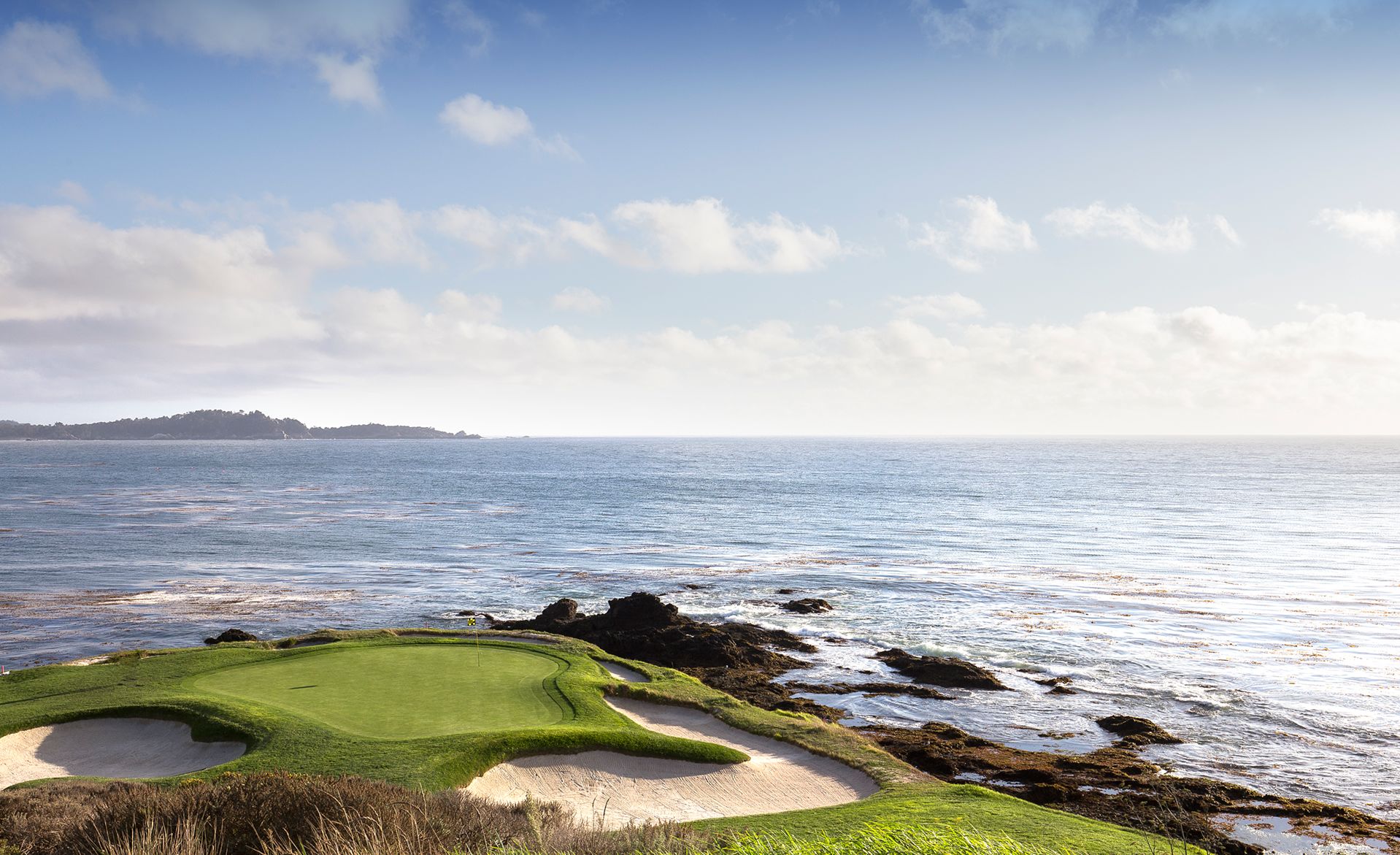 A Golf Course Next To The Ocean