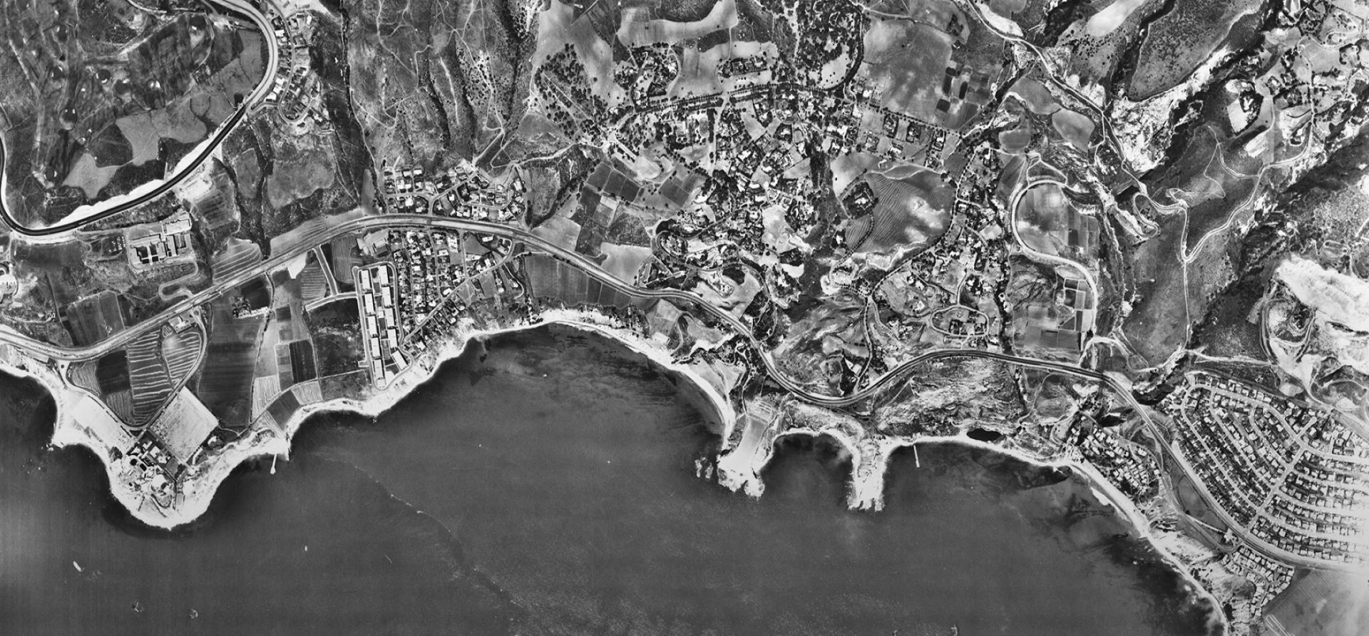An Aerial View Of A Coastal Area