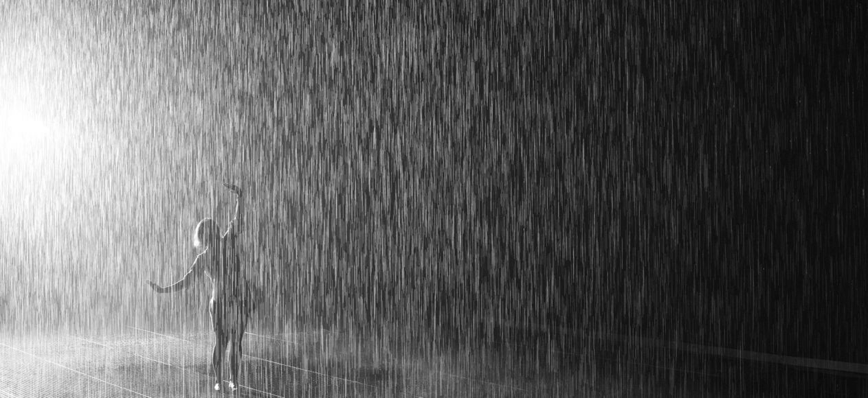 A Woman in a Rain Room
